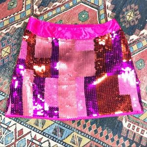 Express women's mini skirt sequined silk size 2